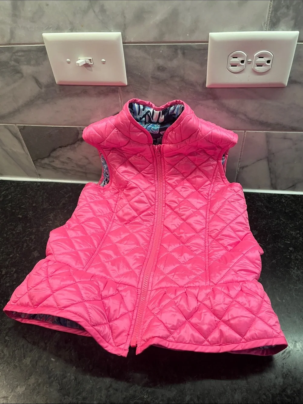 Lilly Pulitzer Hot Pink Quilted Girls' Vest